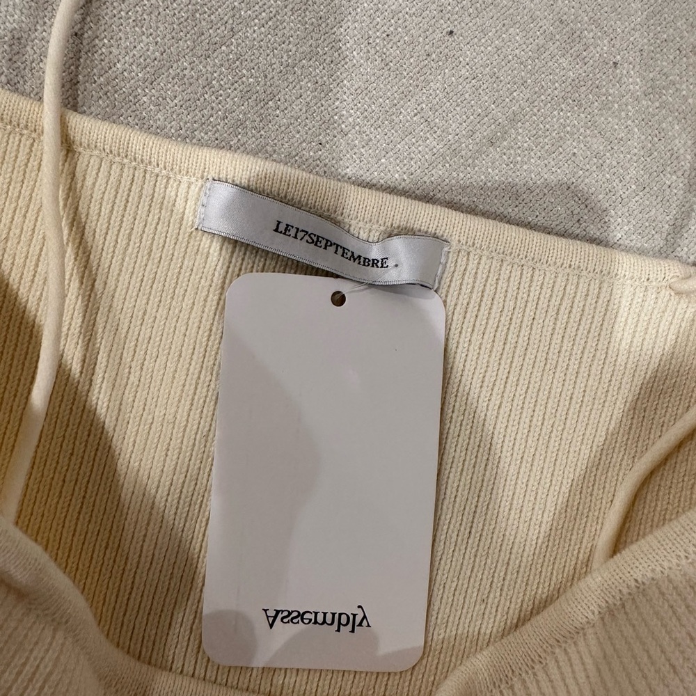 Ivory cotton span string top NWT - Picture 3 of 3